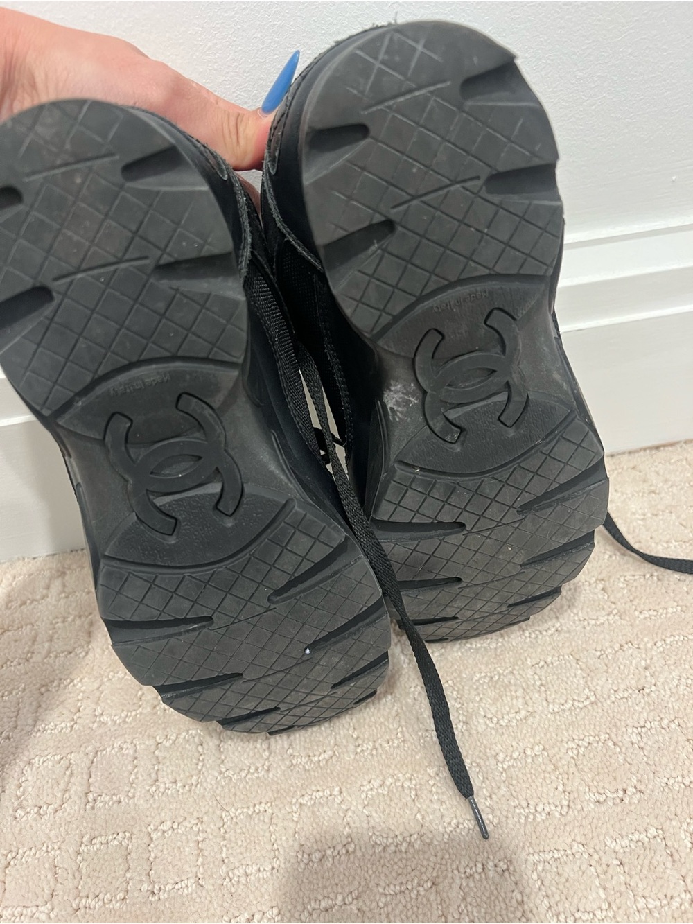 CHANEL Women’s Black Athletic Sneakers - Picture 7 of 8